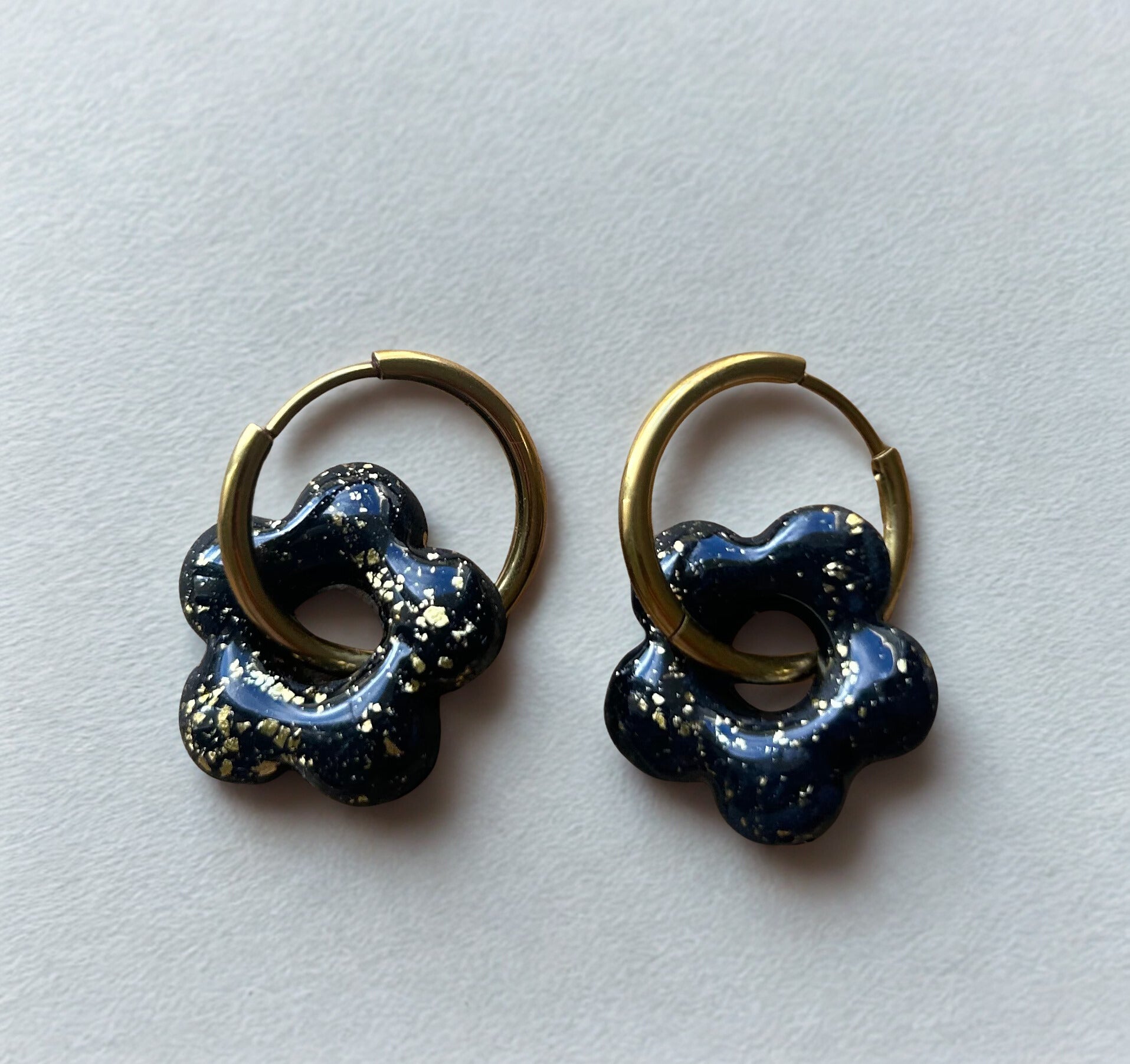 Pampilles Florale - Noir/Or