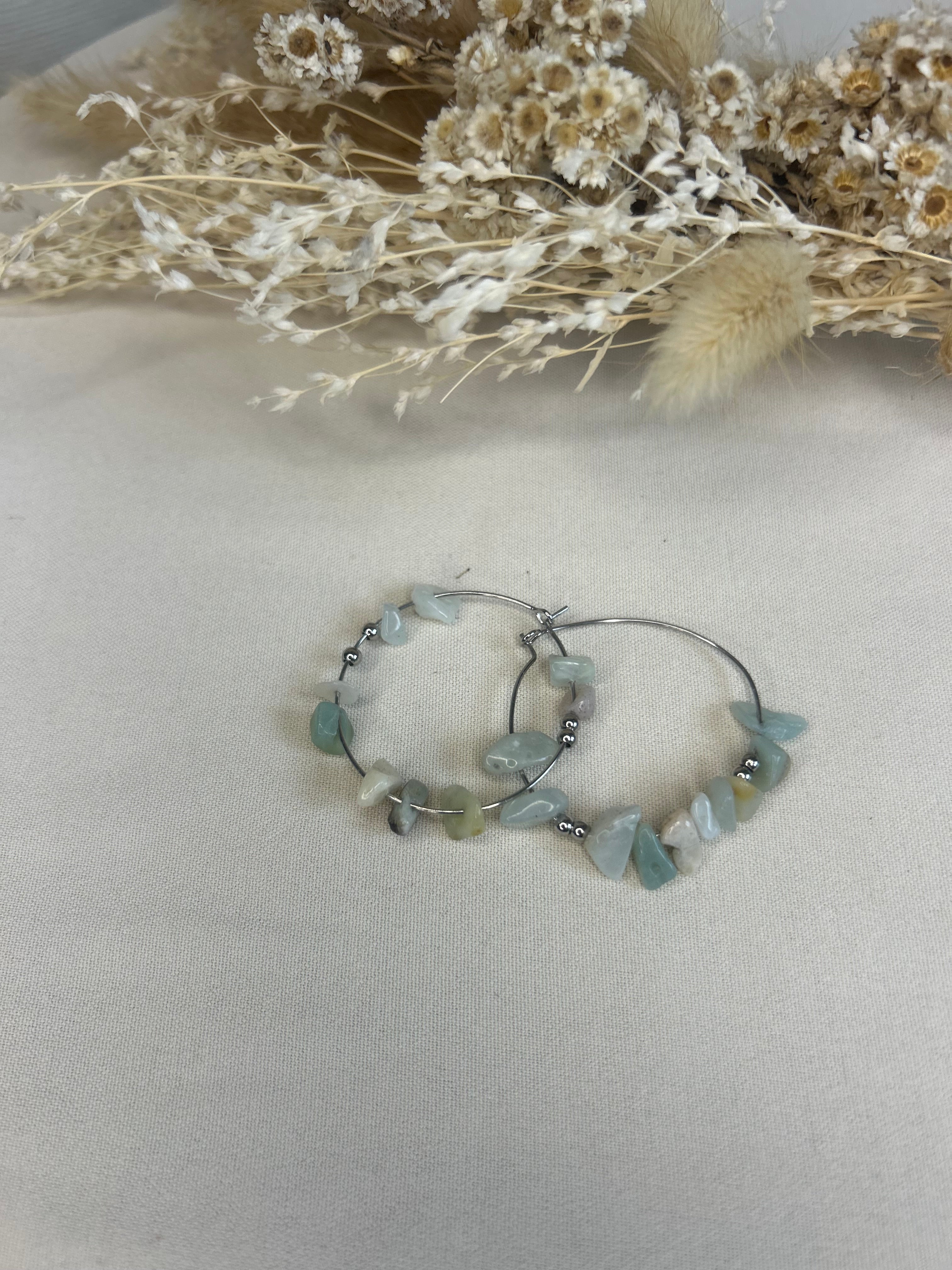 Créoles pierres naturelles - Amazonite