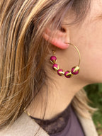 Créoles Alya - Rouge mûre