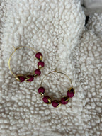 Créoles Alya - Rouge mûre