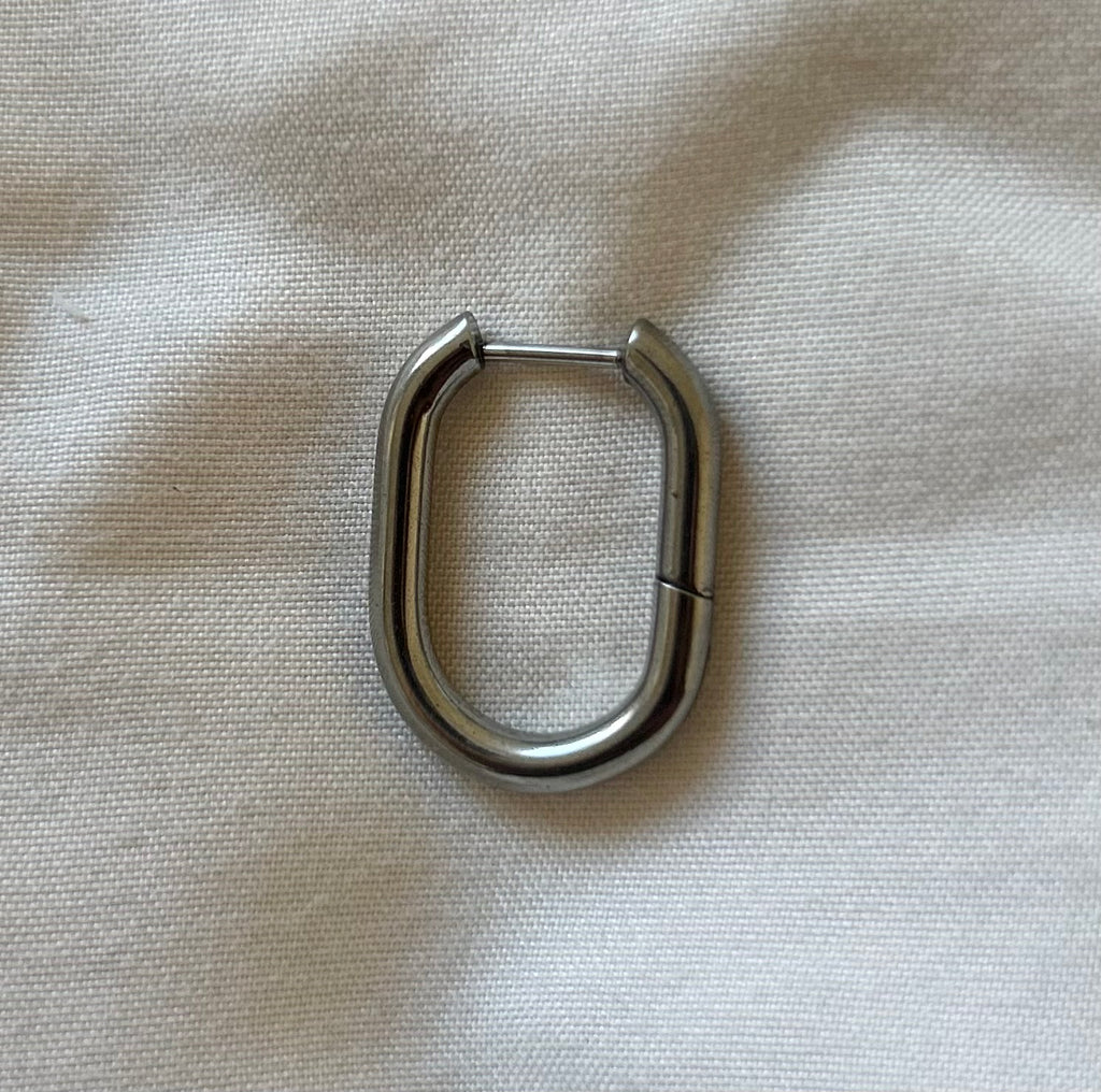 Créoles ovales - Argentées