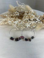 Créoles Pierres naturelles -  Tourmaline