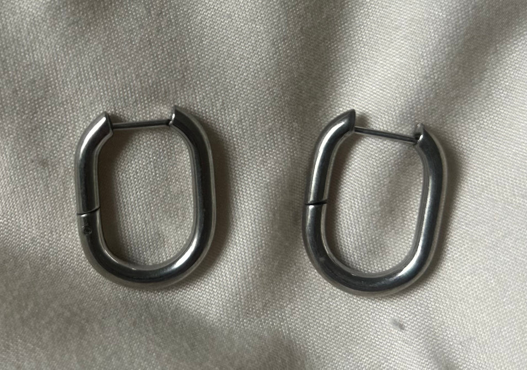 Créoles ovales - Argentées